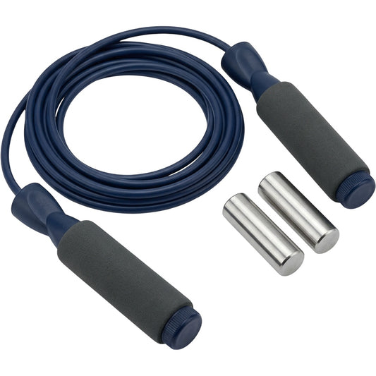 Moxae Weighted PVC Jump Rope 2.7 m with Removable Handle Weights Navy - Product view