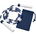 Moxae Beaded Freestyle Jump Rope 2.8 m Navy and White with Pouch - Product view
