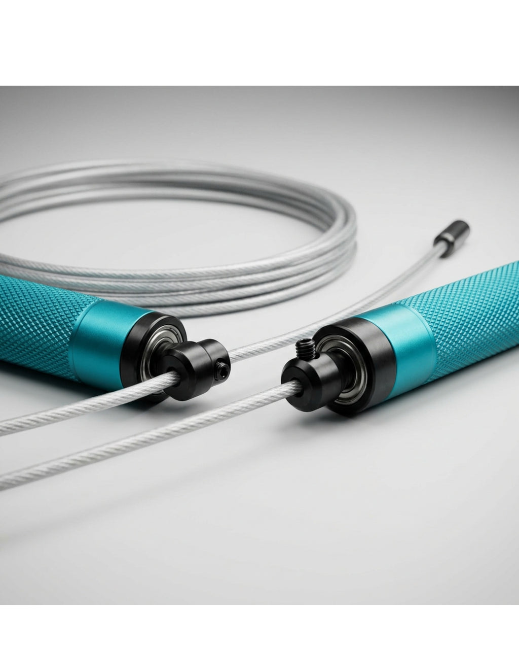 Moxae Adjustable Speed Jump Rope 3 m with Aluminum Handles Teal - Detail view