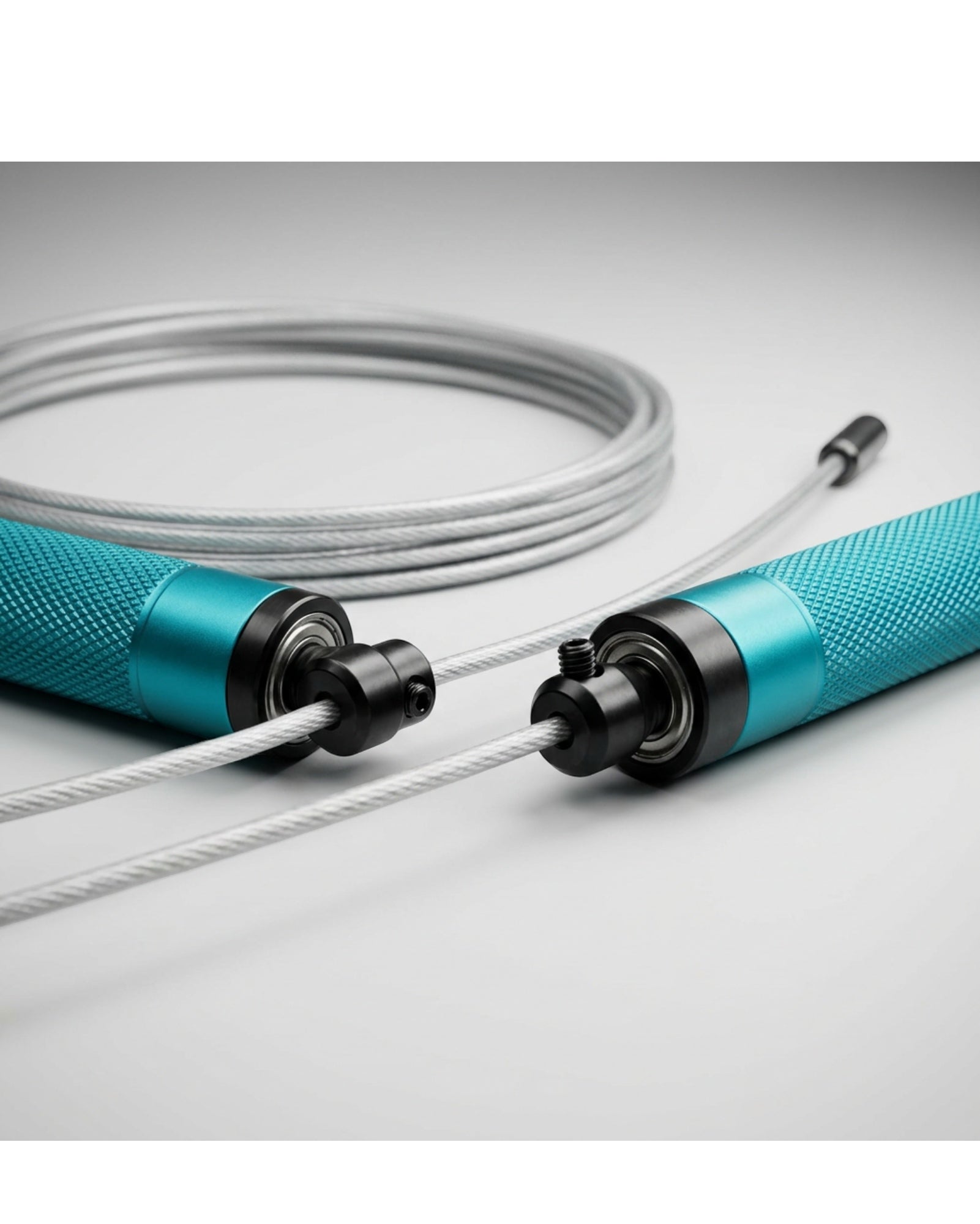 Moxae Adjustable Speed Jump Rope 3 m with Aluminum Handles Teal - Detail view