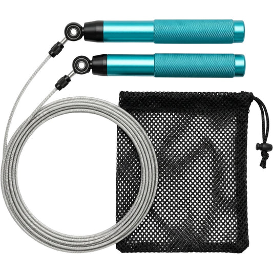 Moxae Adjustable Speed Jump Rope 3 m with Aluminum Handles Teal - Product view